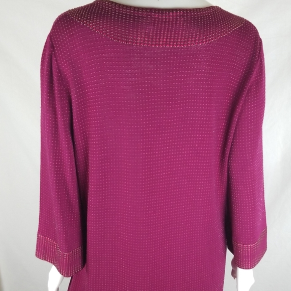 St.John V-Neck Embellished Beaded Dress Orig.$1495 - Picture 7 of 8